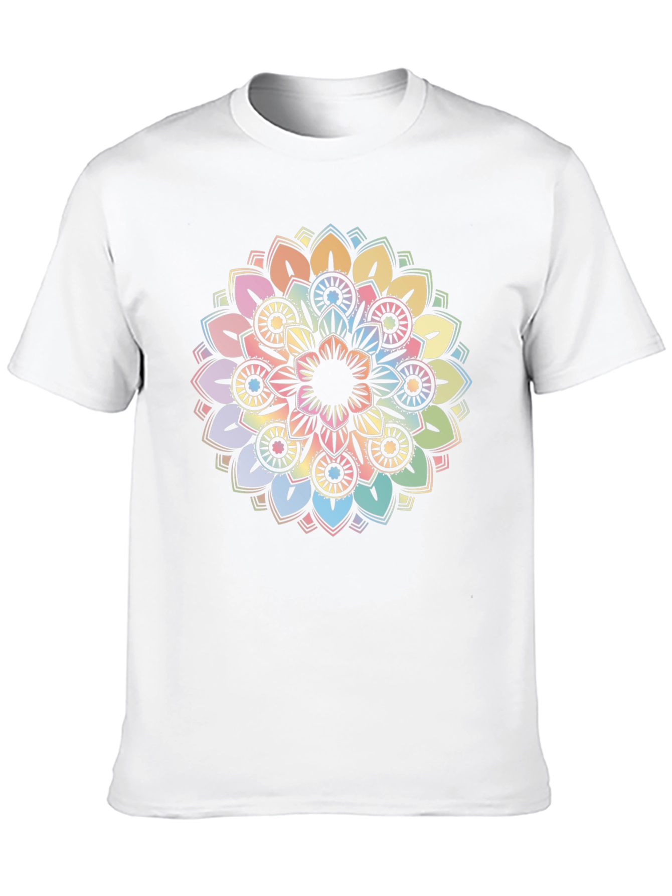 Pastel Mandala Graphic Tee - Soft & Stylish