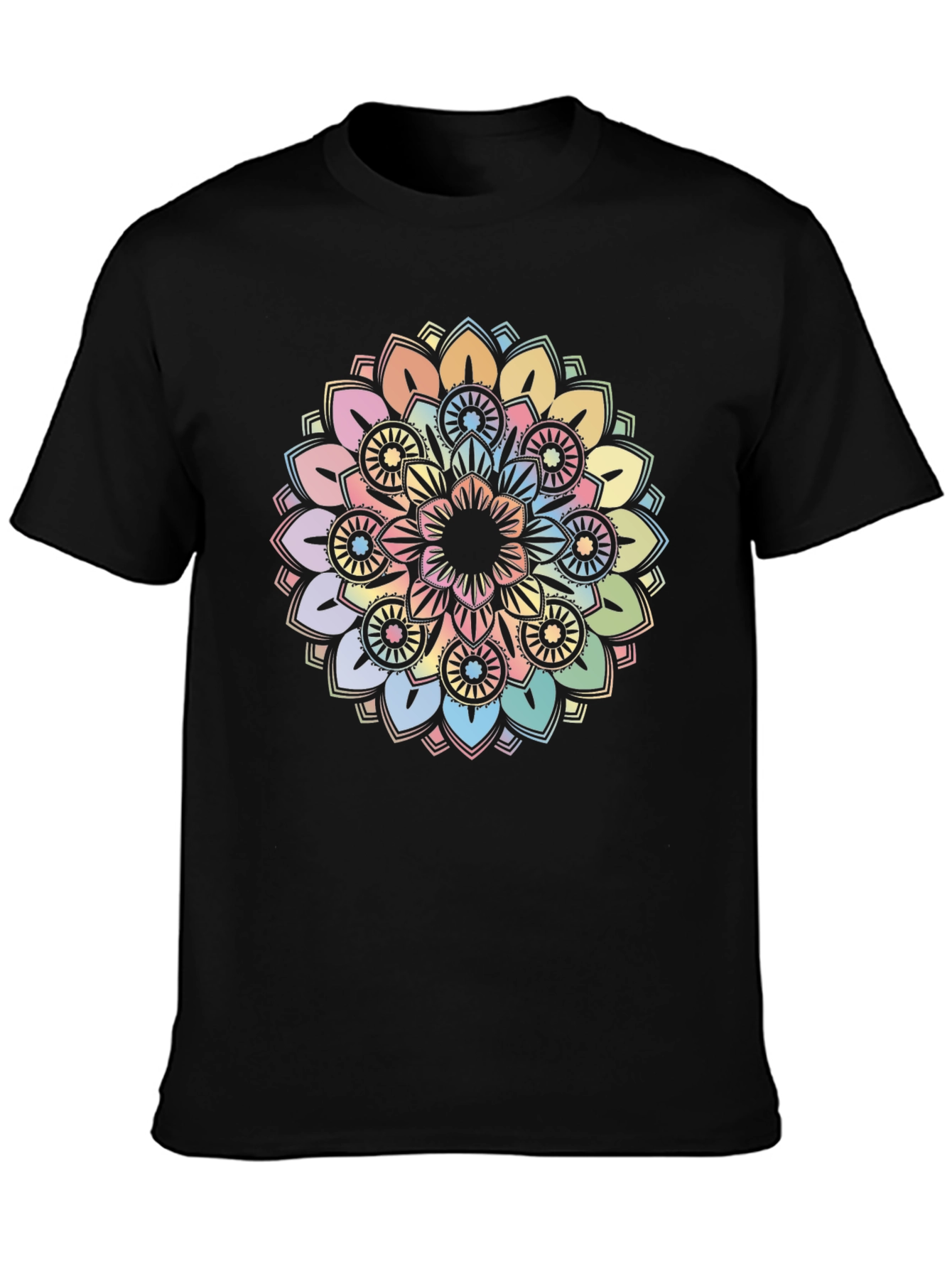 Pastel Mandala Graphic Tee - Soft & Stylish