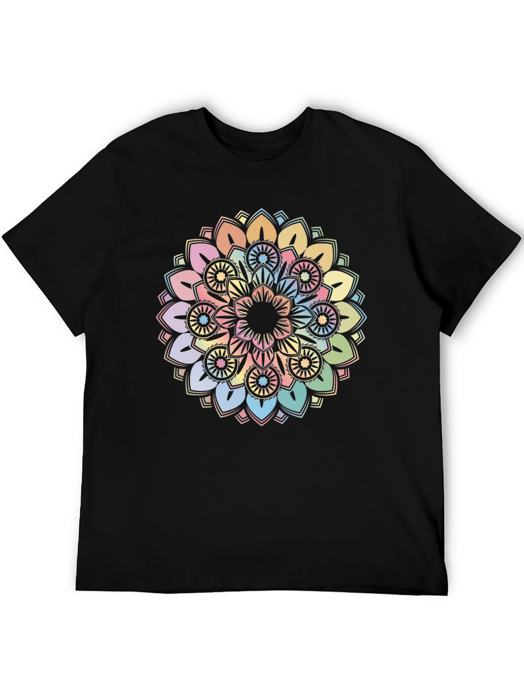 Pastel Mandala Graphic Tee - Soft & Stylish
