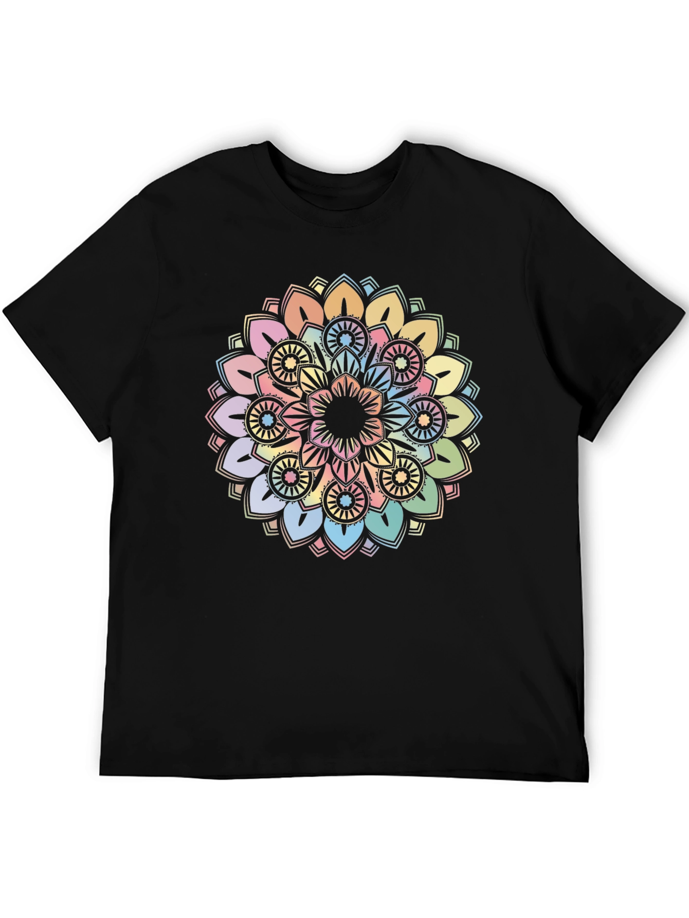 Pastel Mandala Graphic Tee - Soft & Stylish
