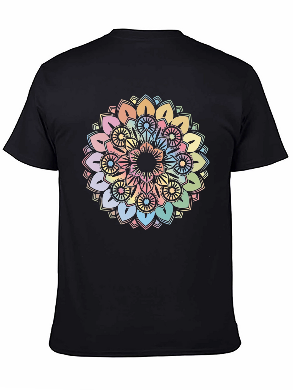 Pastel Mandala Graphic Tee - Soft & Stylish