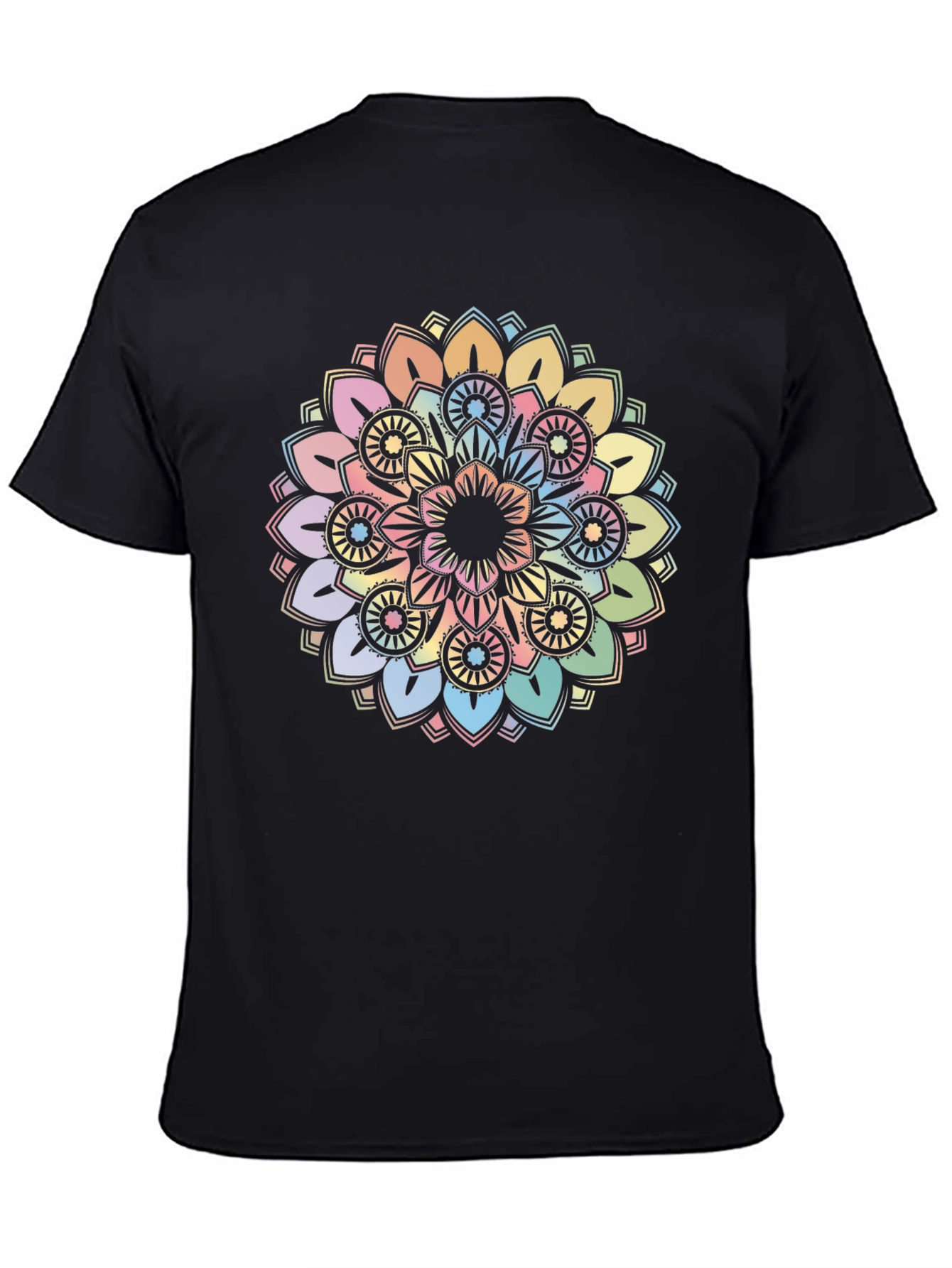 Pastel Mandala Graphic Tee - Soft & Stylish