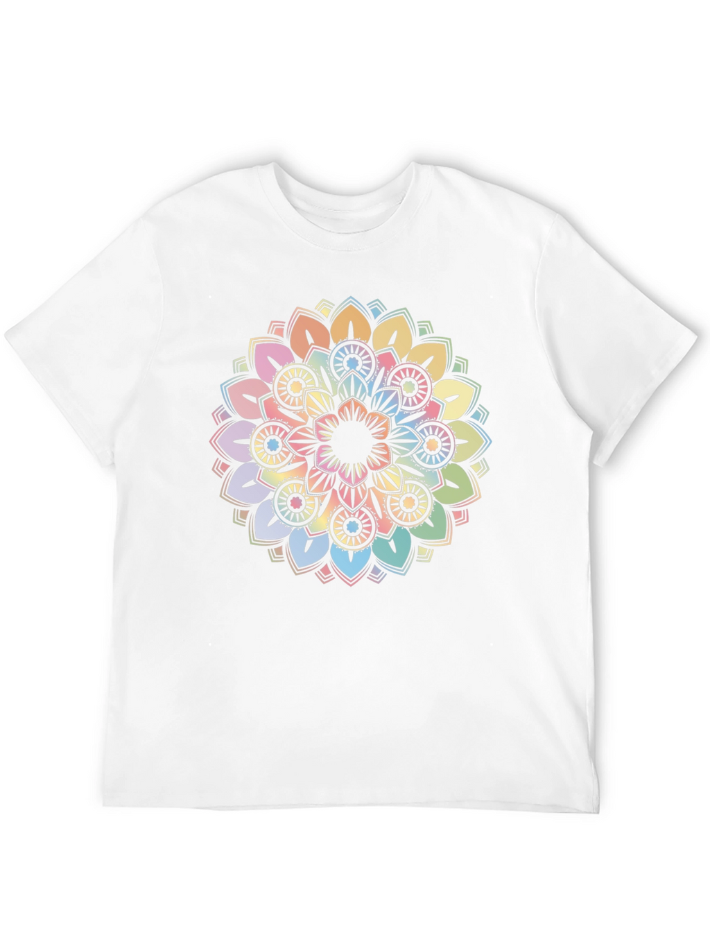 Pastel Mandala Graphic Tee - Soft & Stylish