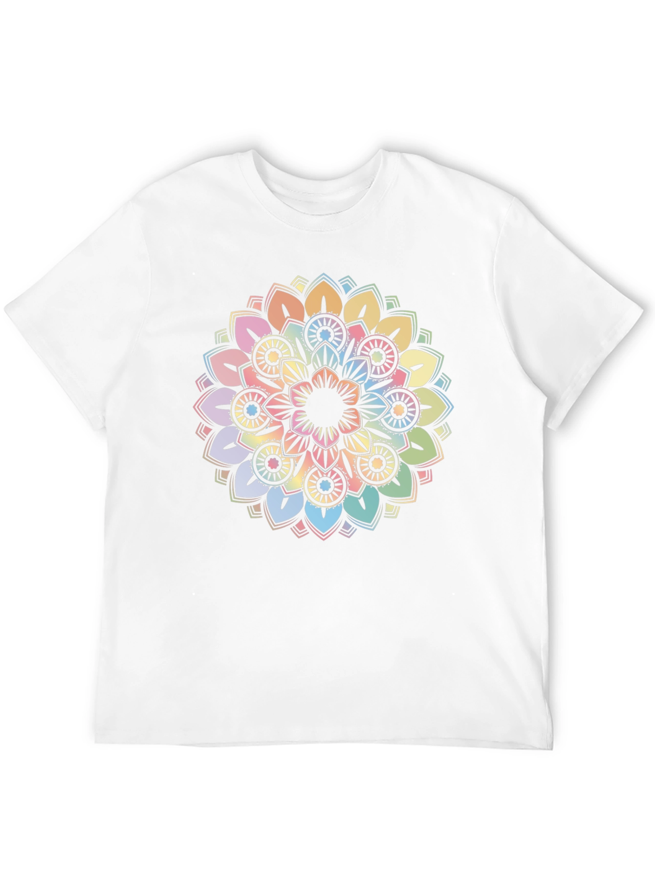 Pastel Mandala Graphic Tee - Soft & Stylish