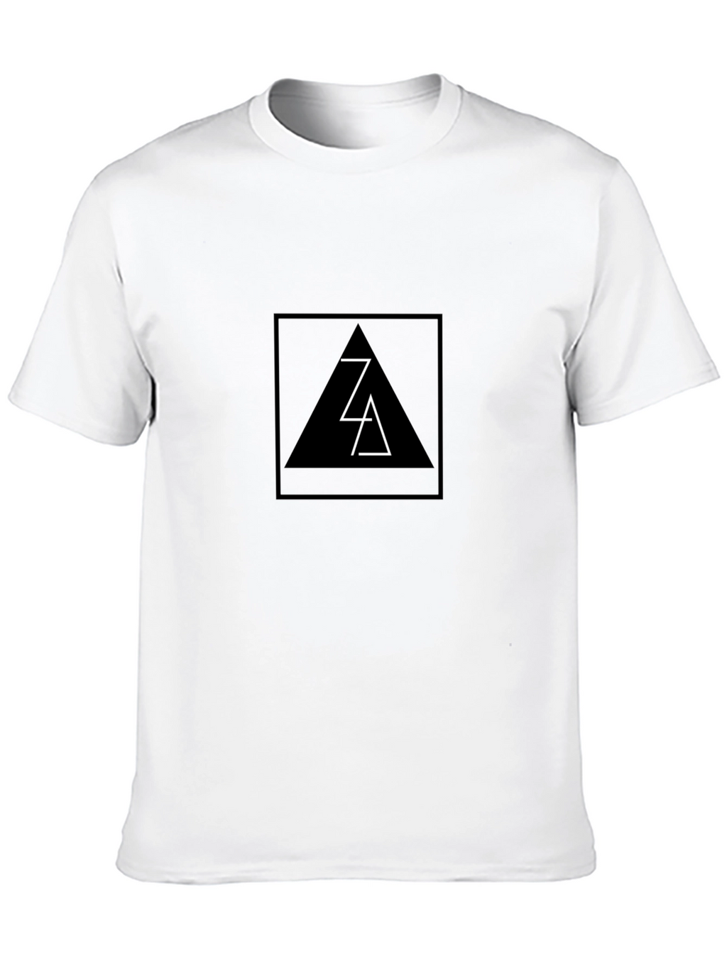 Modern Black T-Shirt with Geometric Triangle Design