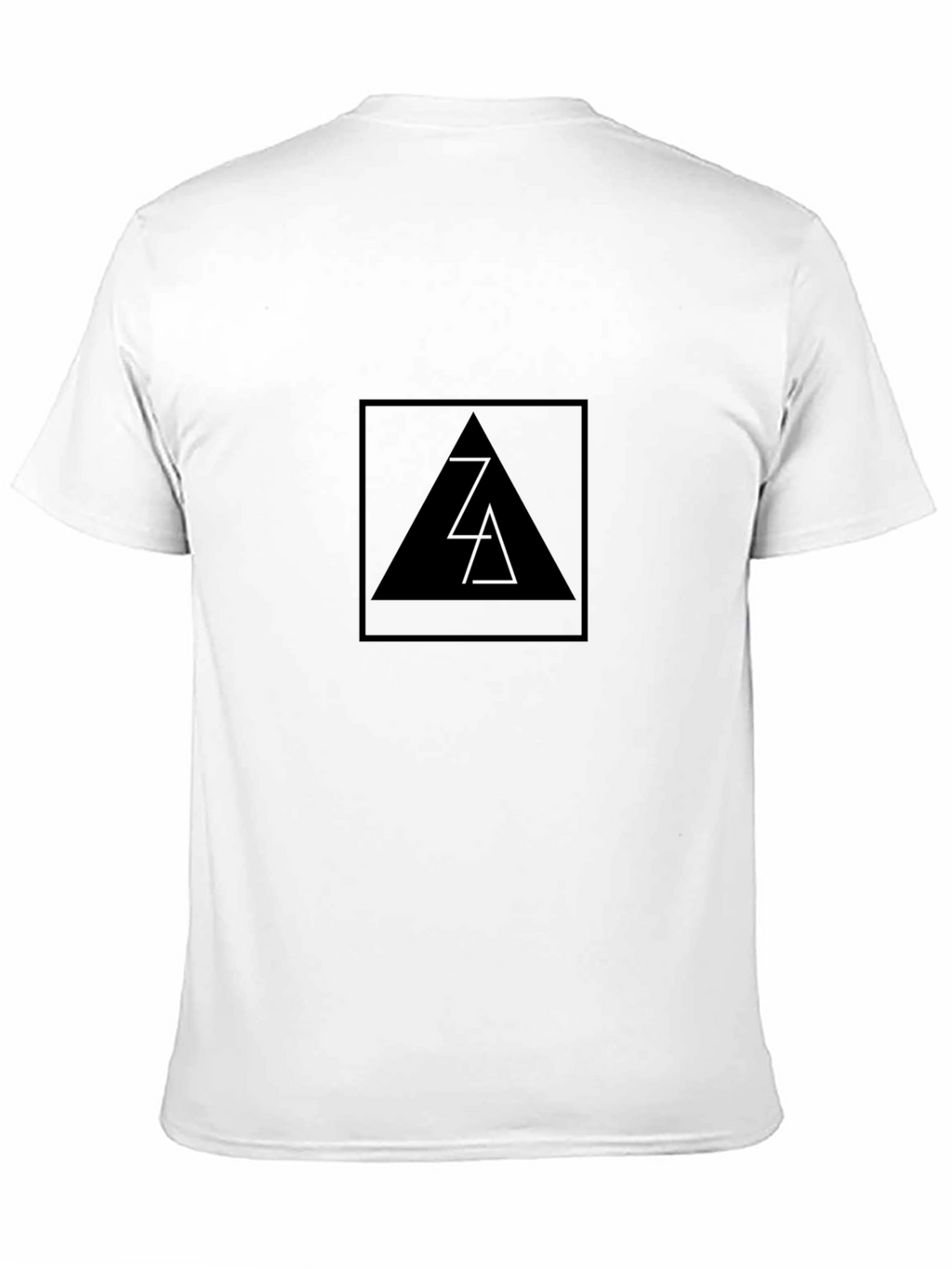 Modern Black T-Shirt with Geometric Triangle Design
