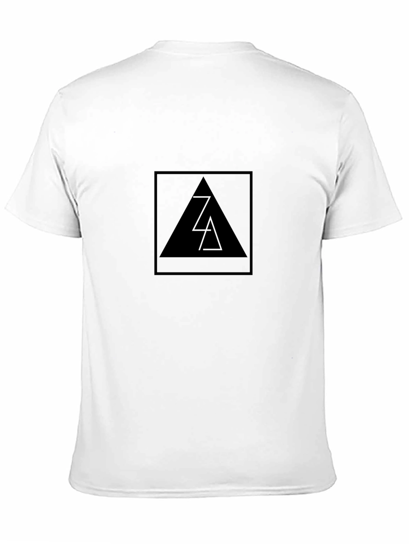 Modern Black T-Shirt with Geometric Triangle Design
