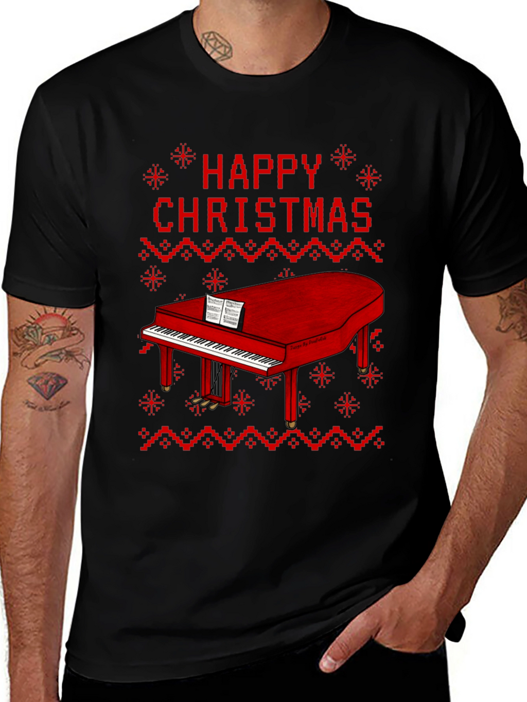 Happy Christmas Piano T-Shirt