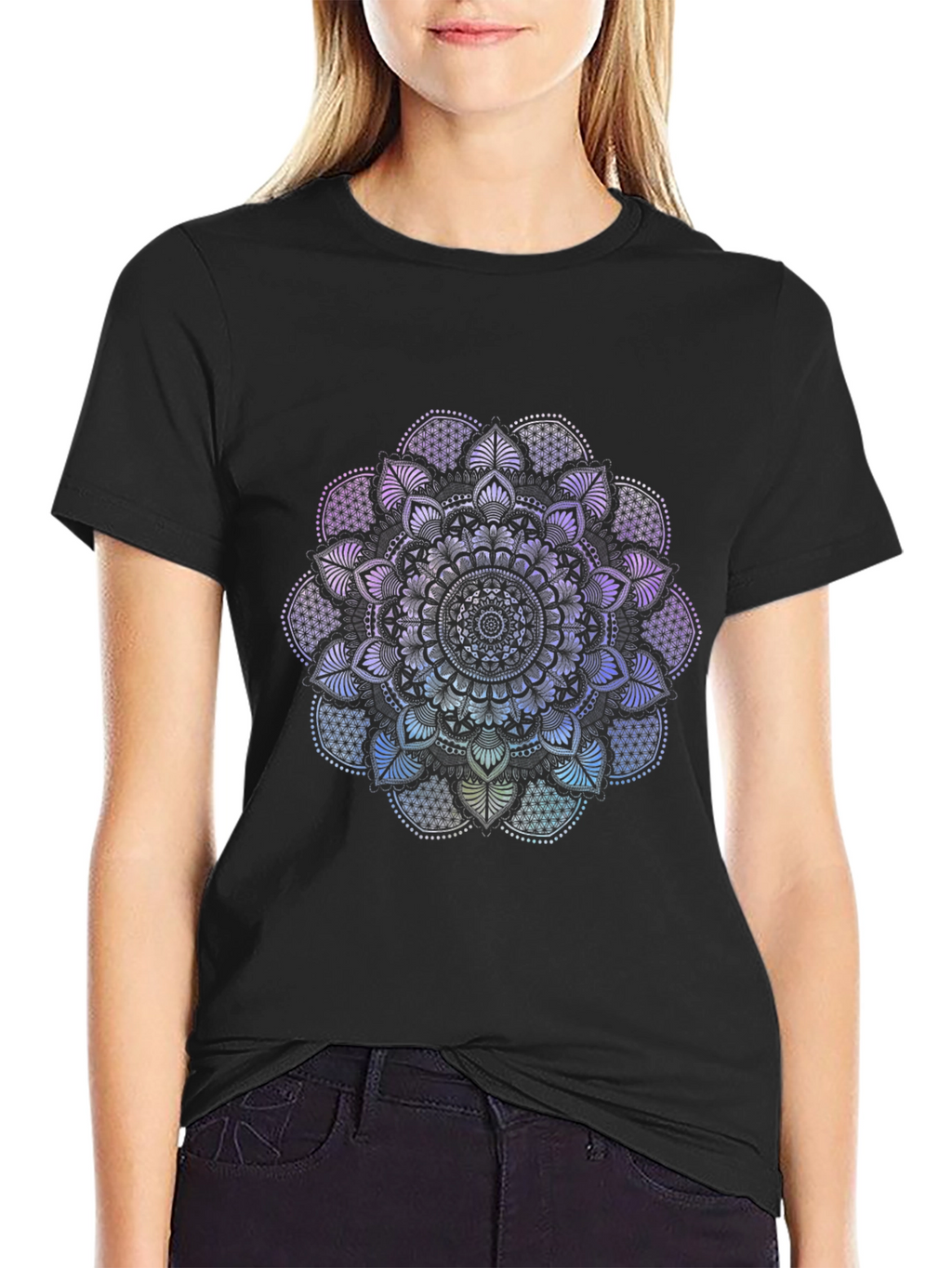 Mandala Graphic Black T-Shirt