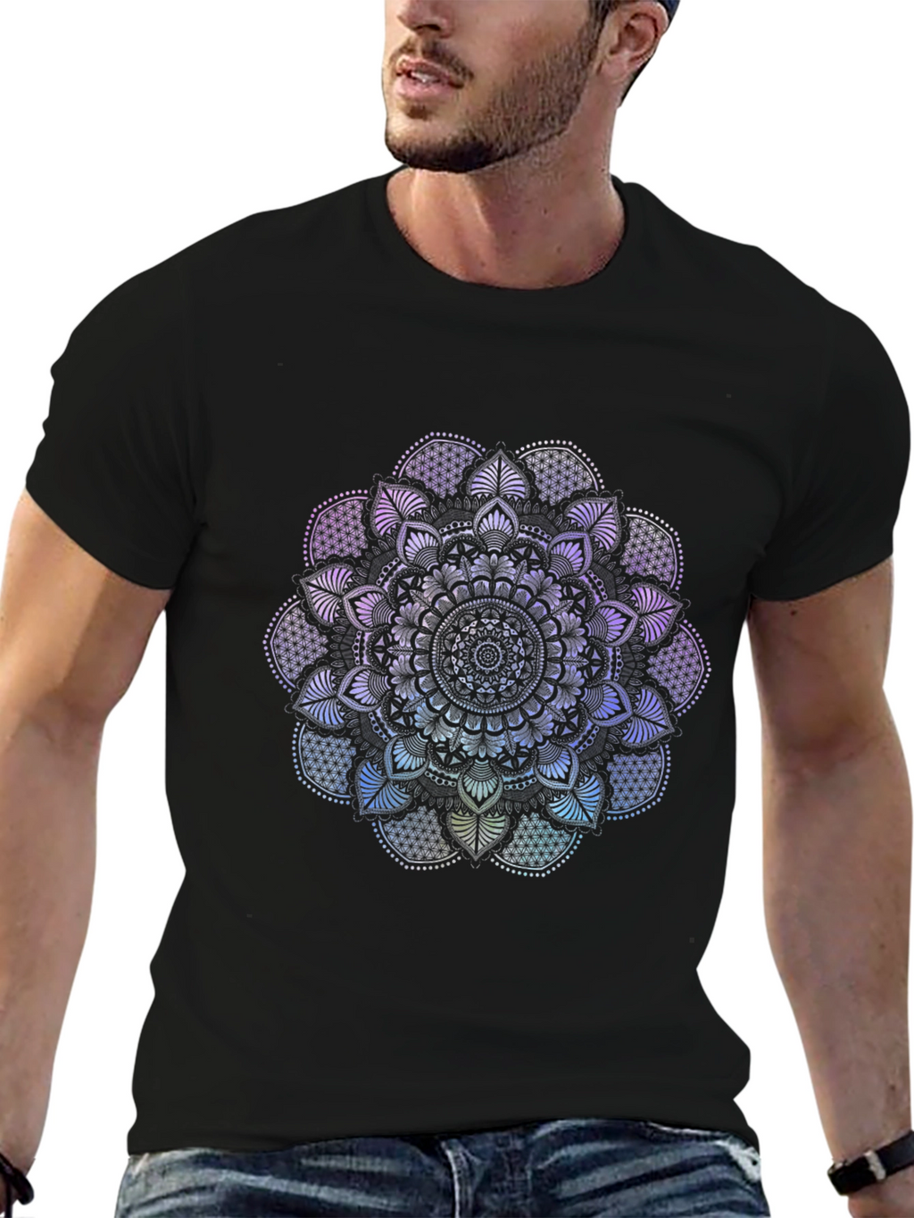 Mandala Graphic Black T-Shirt