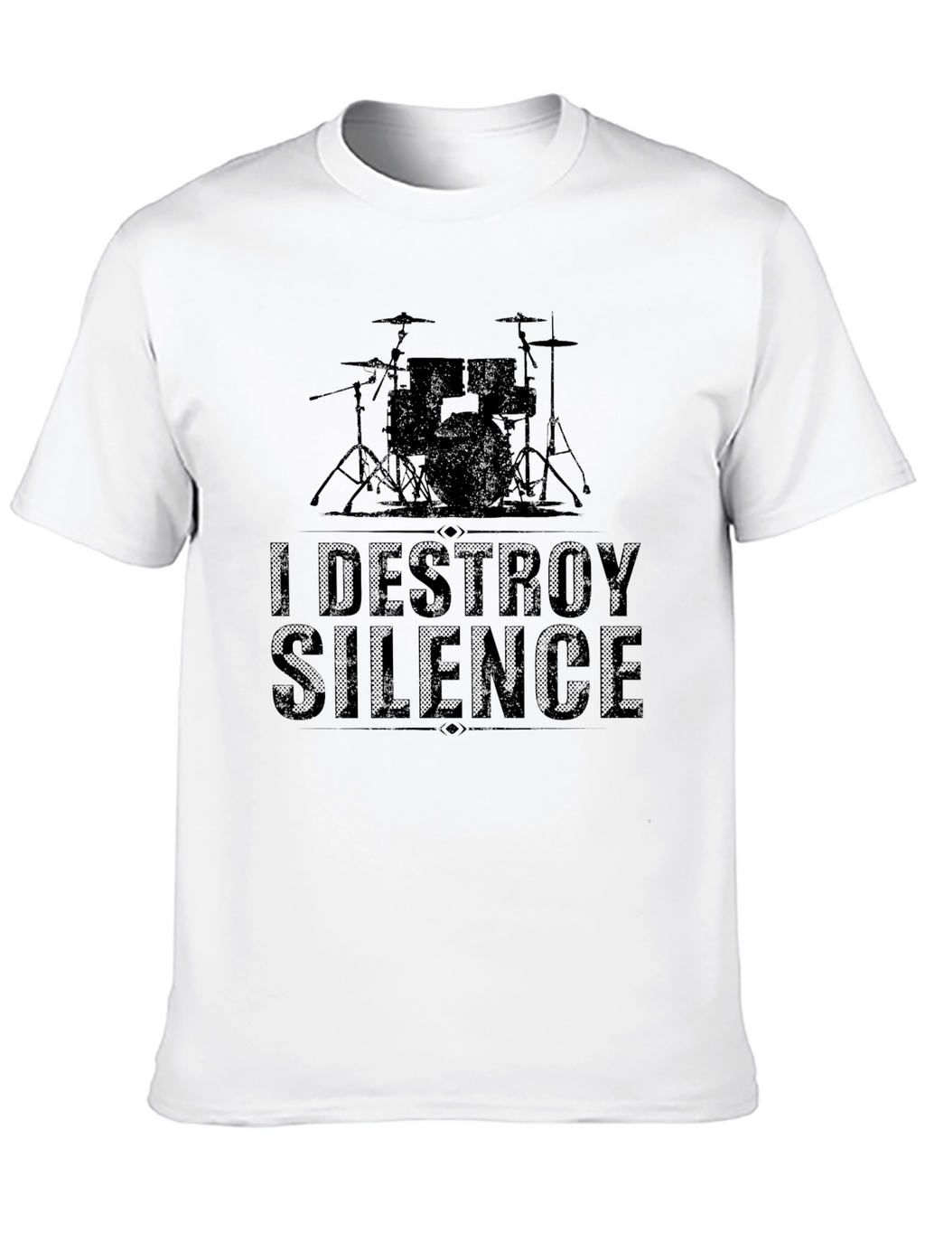 I Destroy Silence Drummer T-Shirt - Black