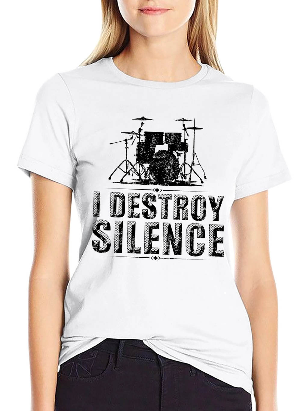 I Destroy Silence Drummer T-Shirt - Black
