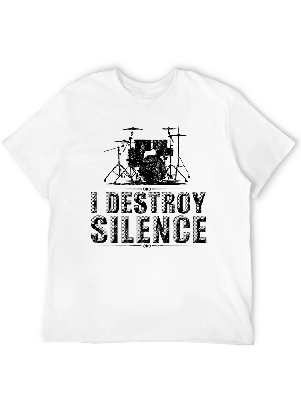 I Destroy Silence Drummer T-Shirt - Black