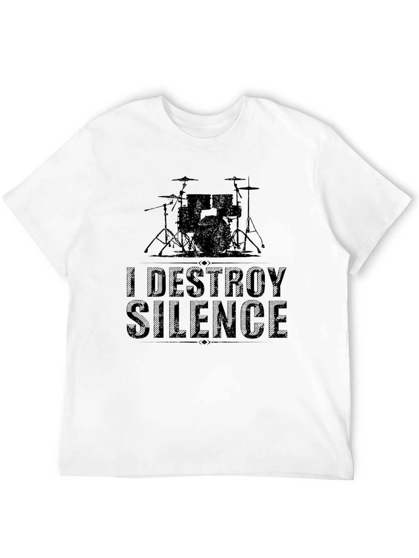 I Destroy Silence Drummer T-Shirt - Black