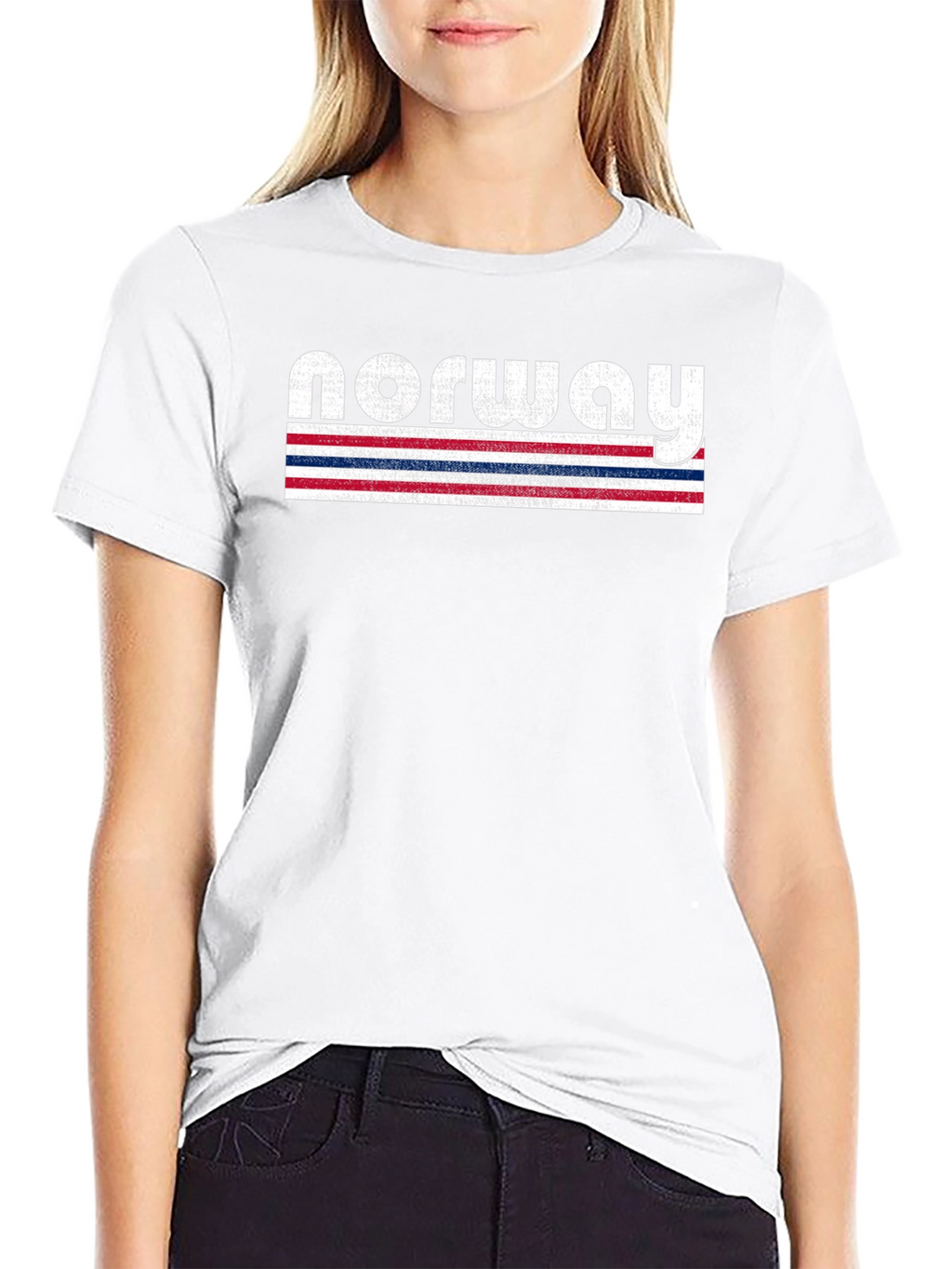 Norway Flag Striped T-Shirt
