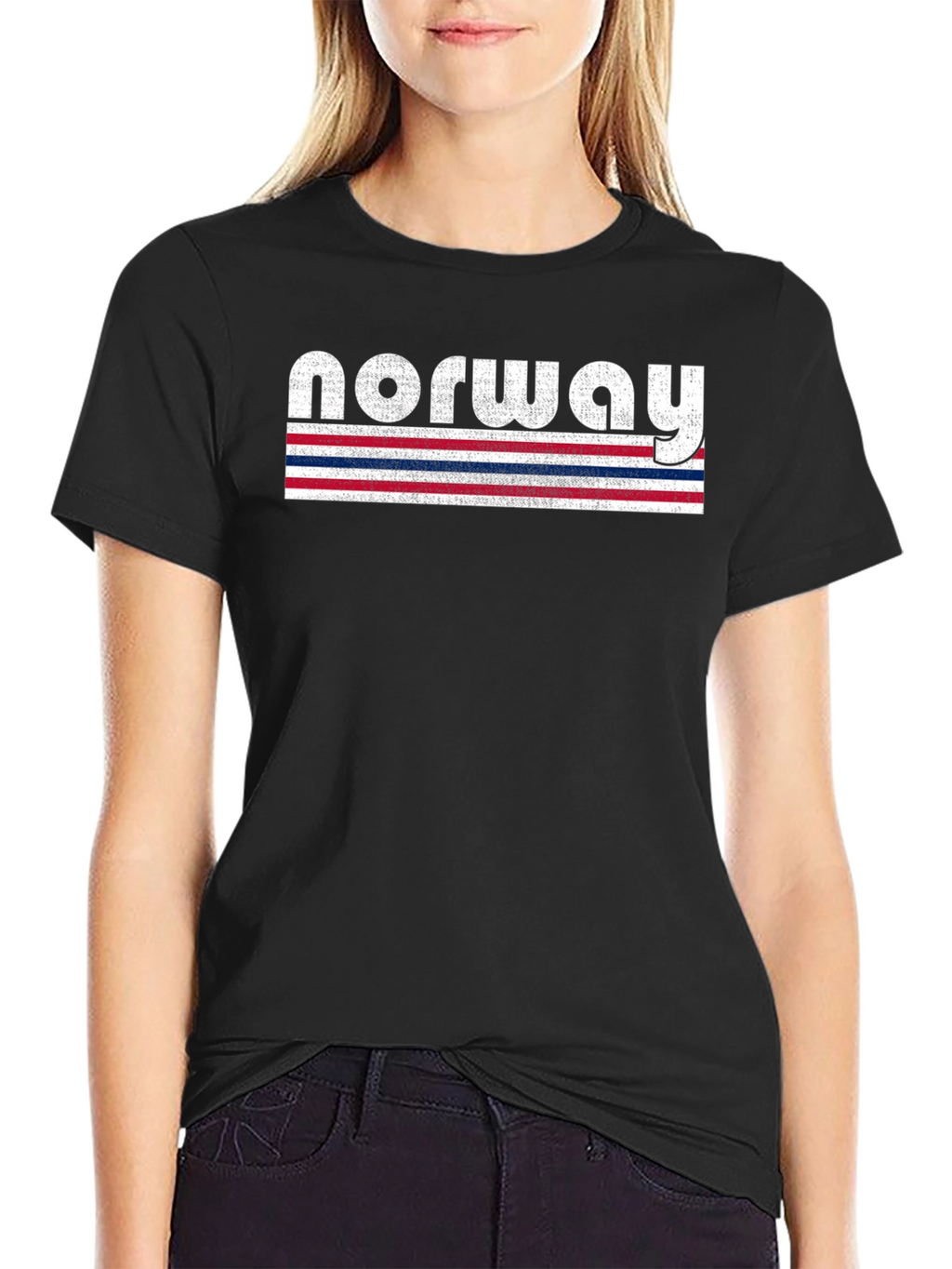 Norway Flag Striped T-Shirt
