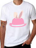 Easter Bunny Hat Graphic T-Shirt