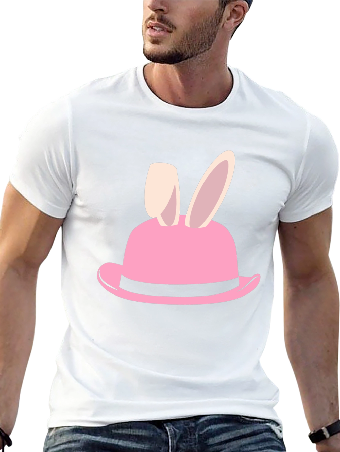 Easter Bunny Hat Graphic T-Shirt