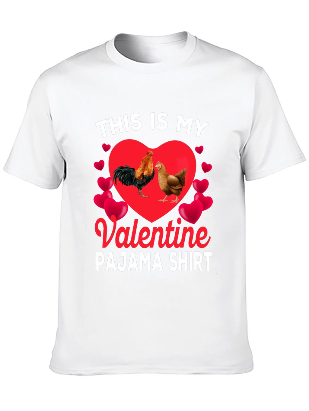 Valentine Chicken Pajama Shirt