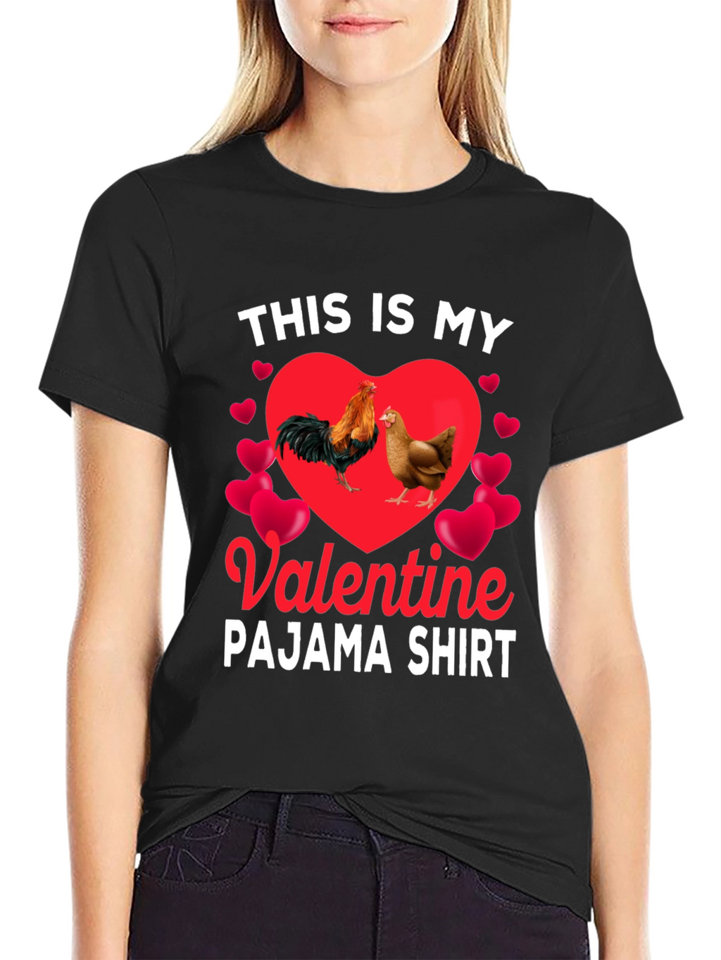 Valentine Chicken Pajama Shirt
