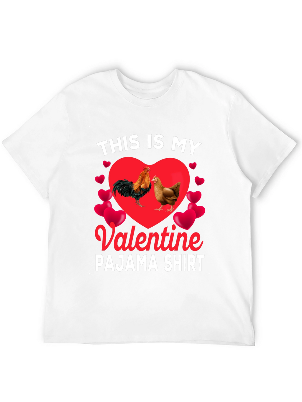 Valentine Chicken Pajama Shirt