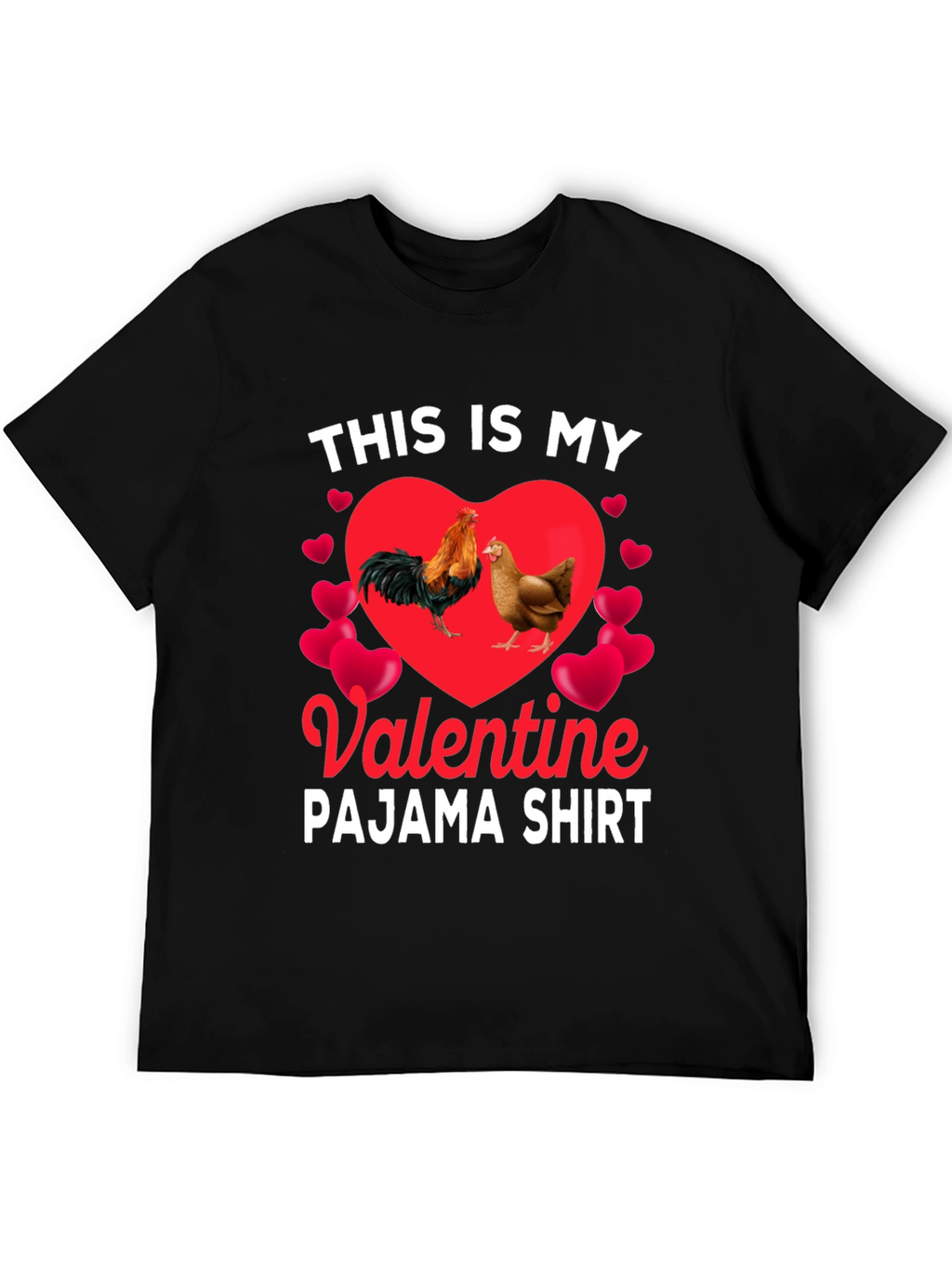 Valentine Chicken Pajama Shirt