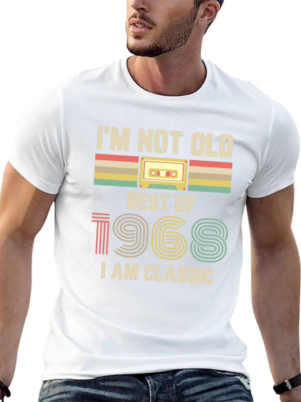 Retro 1968 Classic Cassette Tape Graphic T-Shirt
