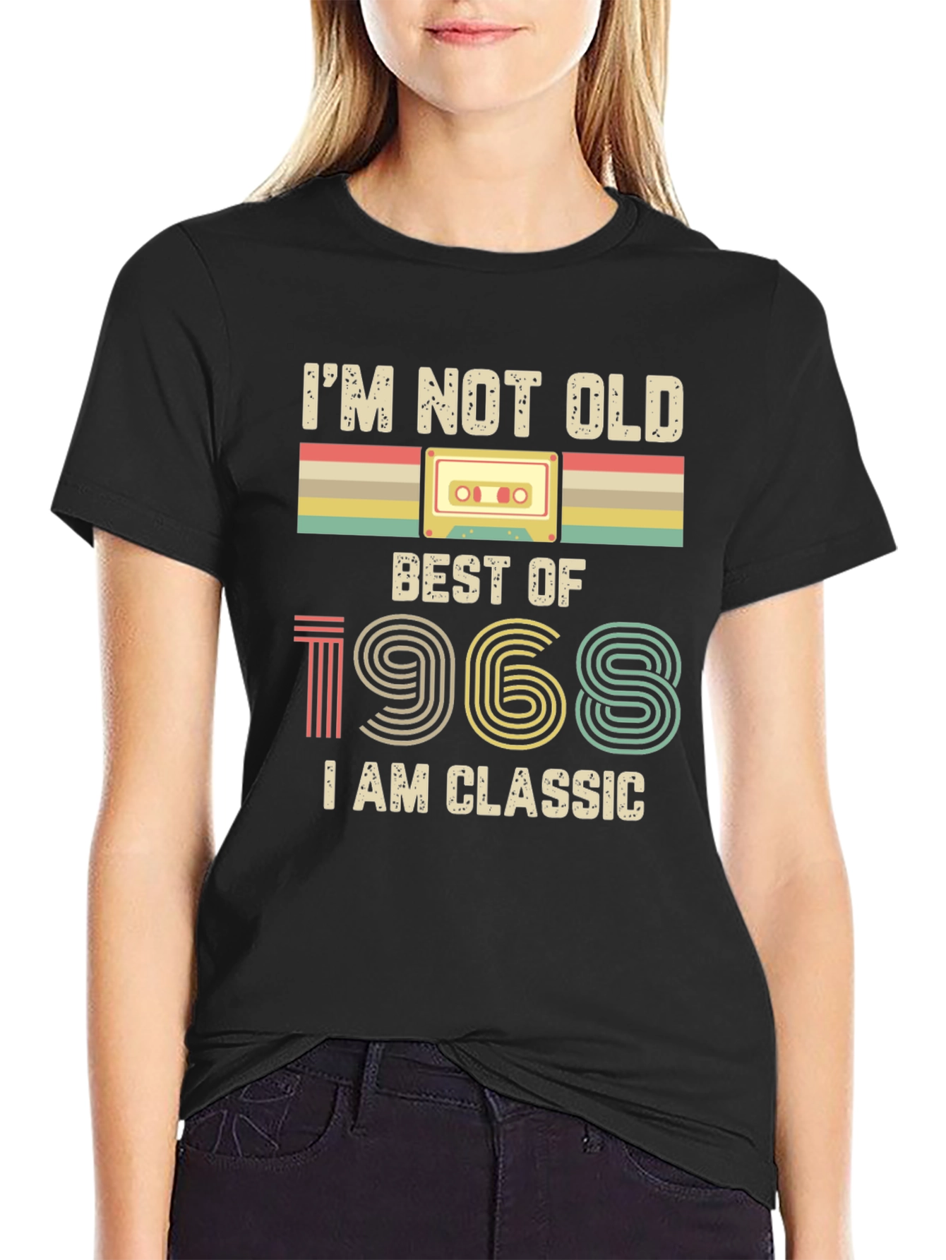 Retro 1968 Classic Cassette Tape Graphic T-Shirt