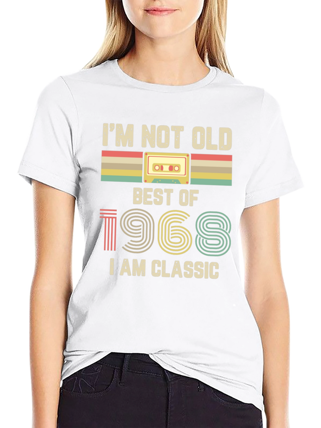 Retro 1968 Classic Cassette Tape Graphic T-Shirt