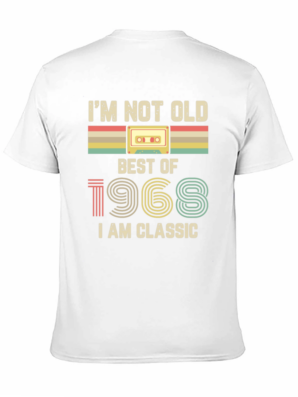 Retro 1968 Classic Cassette Tape Graphic T-Shirt
