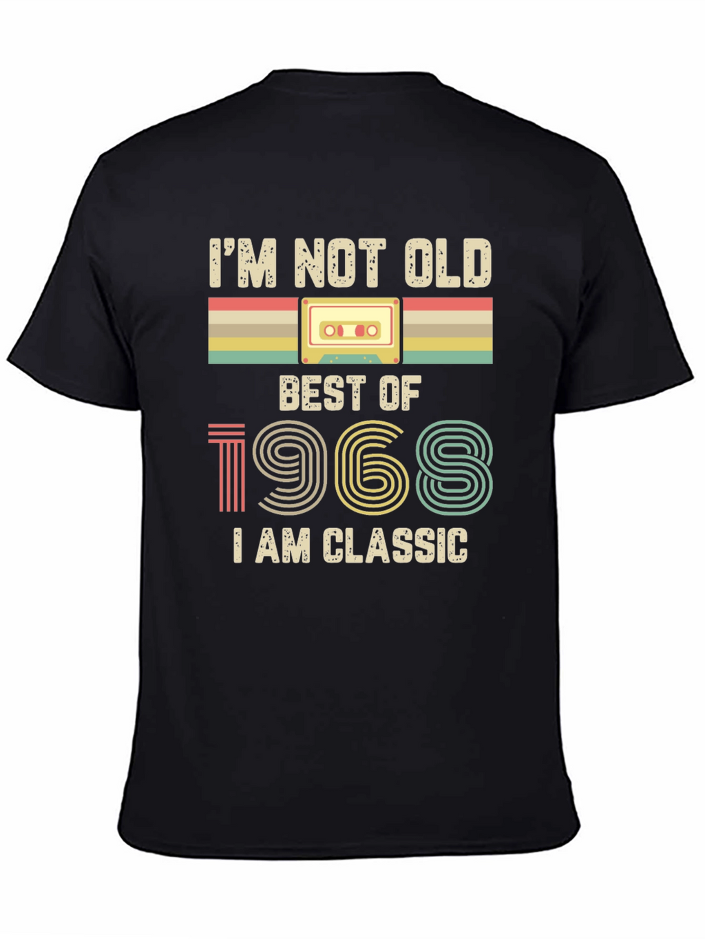 Retro 1968 Classic Cassette Tape Graphic T-Shirt