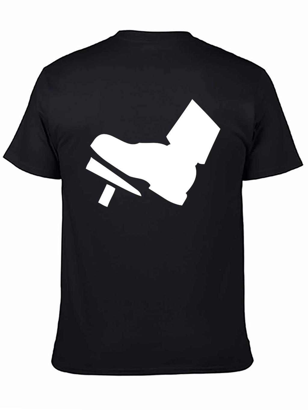 Black T-Shirt with White Foot Pedal Design