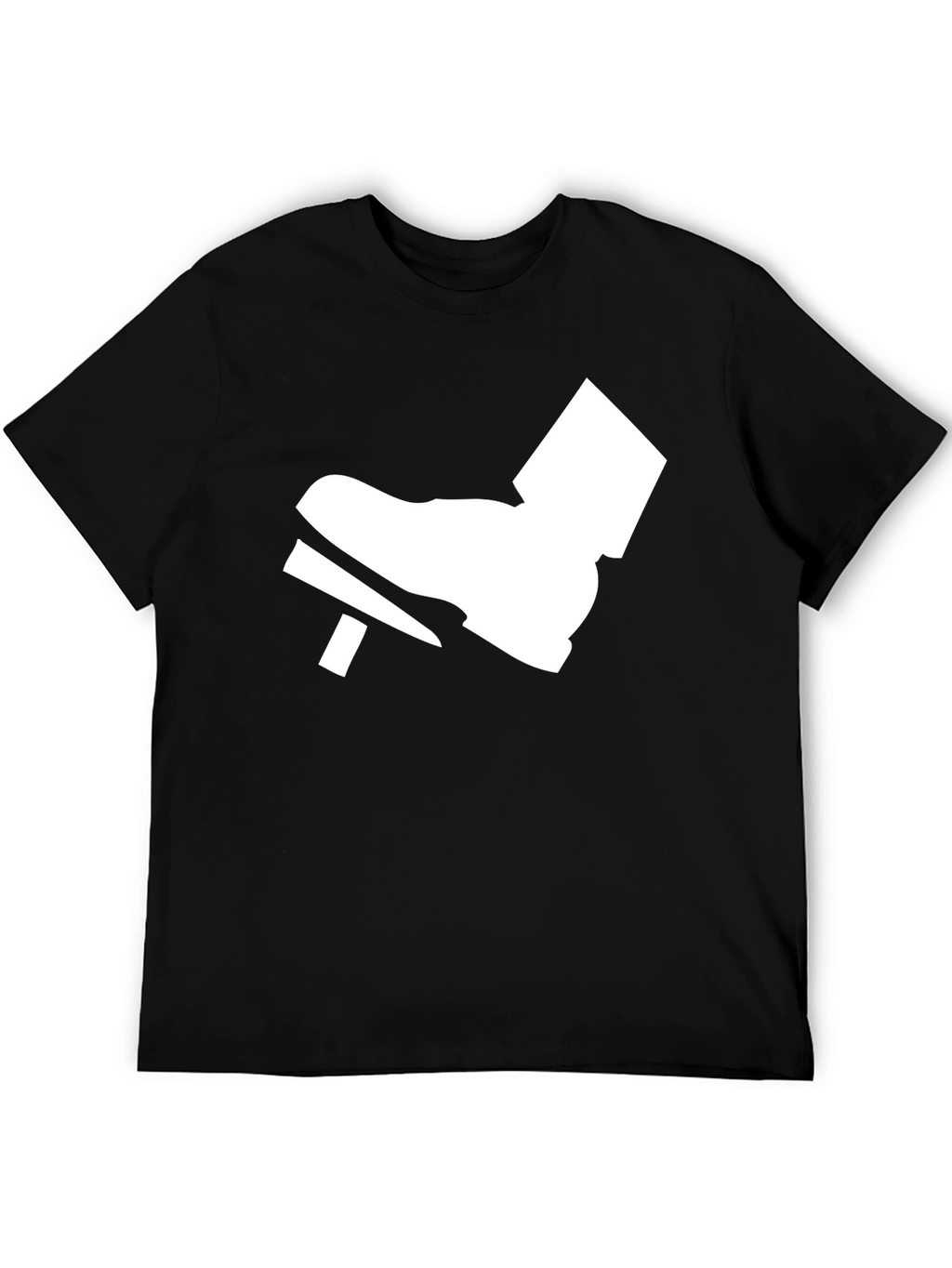 Black T-Shirt with White Foot Pedal Design