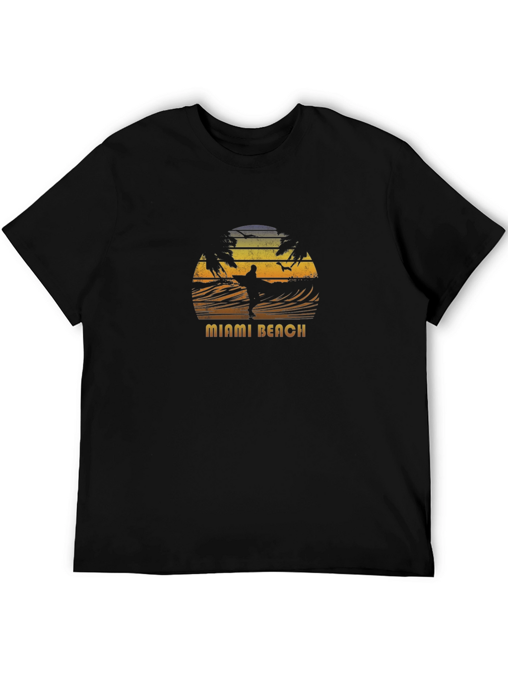 Miami Beach Retro Surf Graphic Tee
