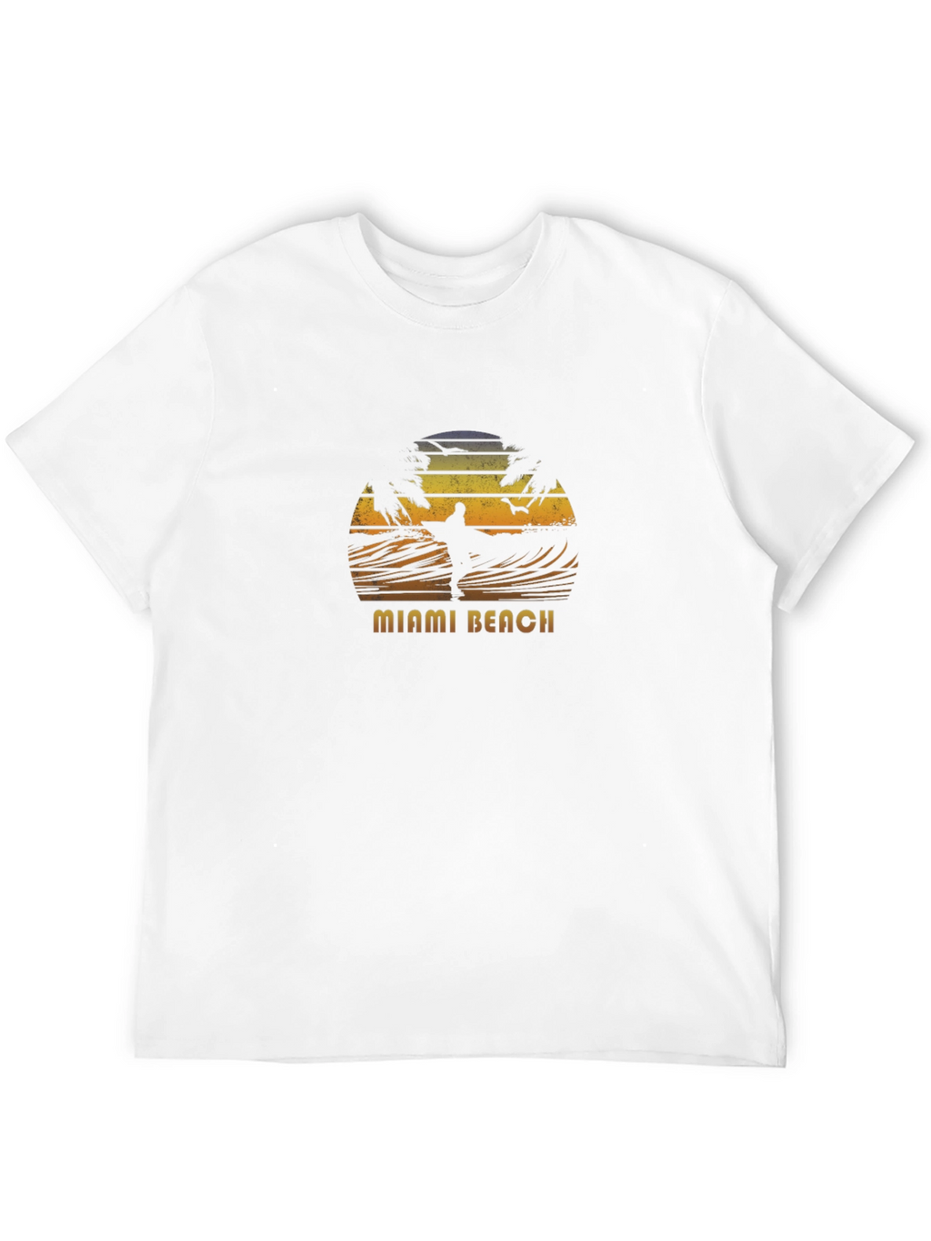 Miami Beach Retro Surf Graphic Tee