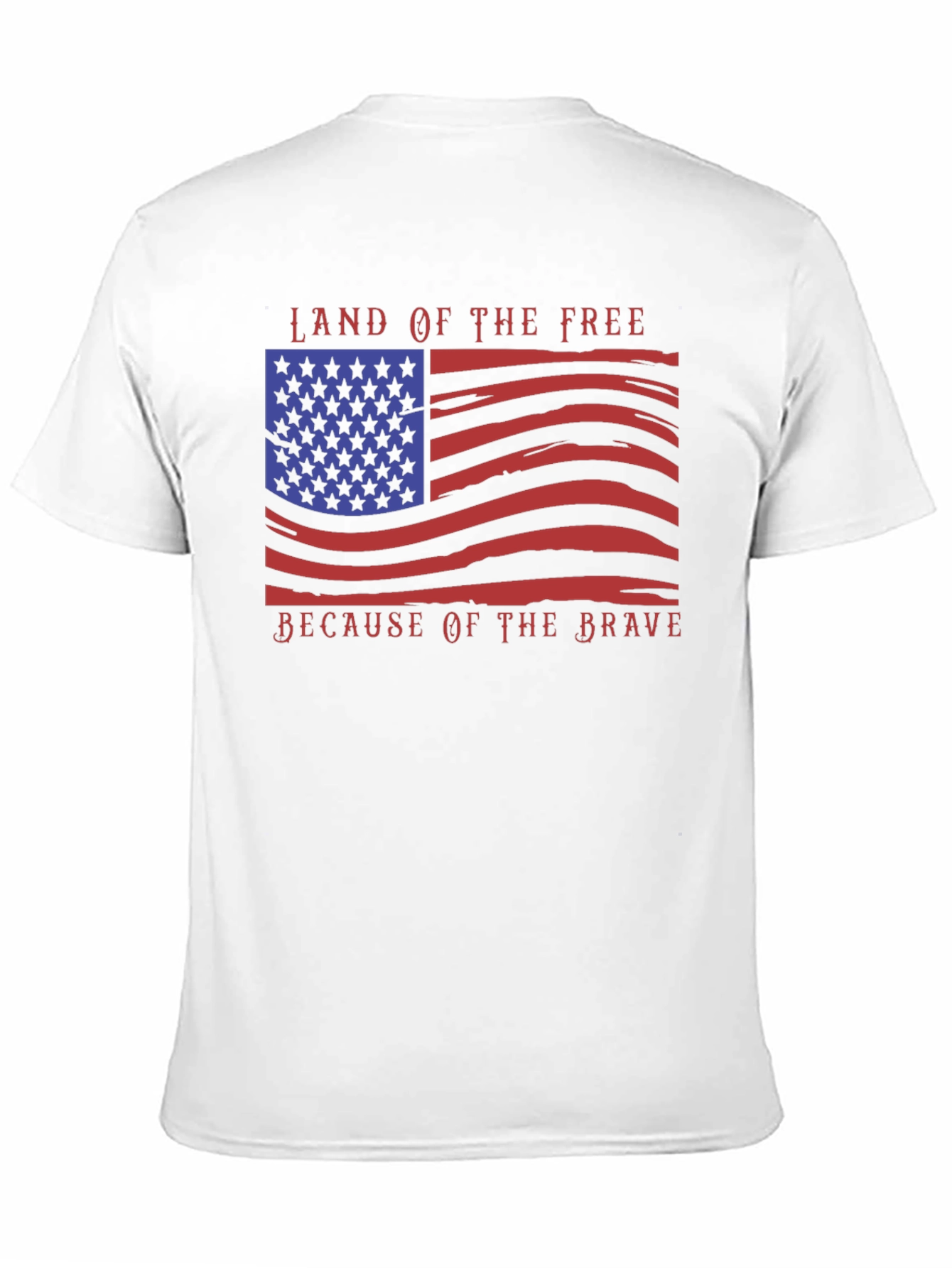 American Flag T-Shirt: Land of the Free Brave Design
