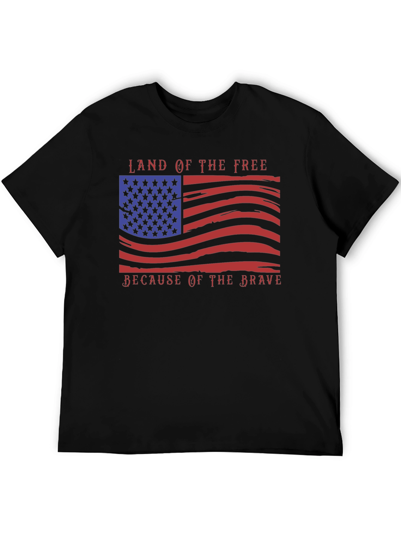 American Flag T-Shirt: Land of the Free Brave Design