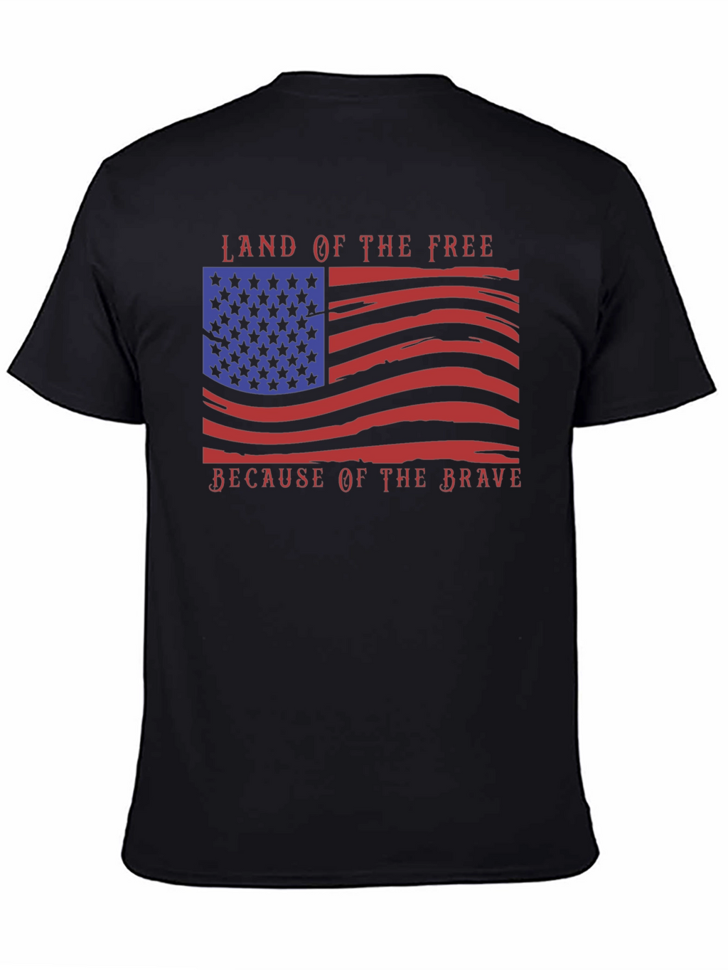 American Flag T-Shirt: Land of the Free Brave Design