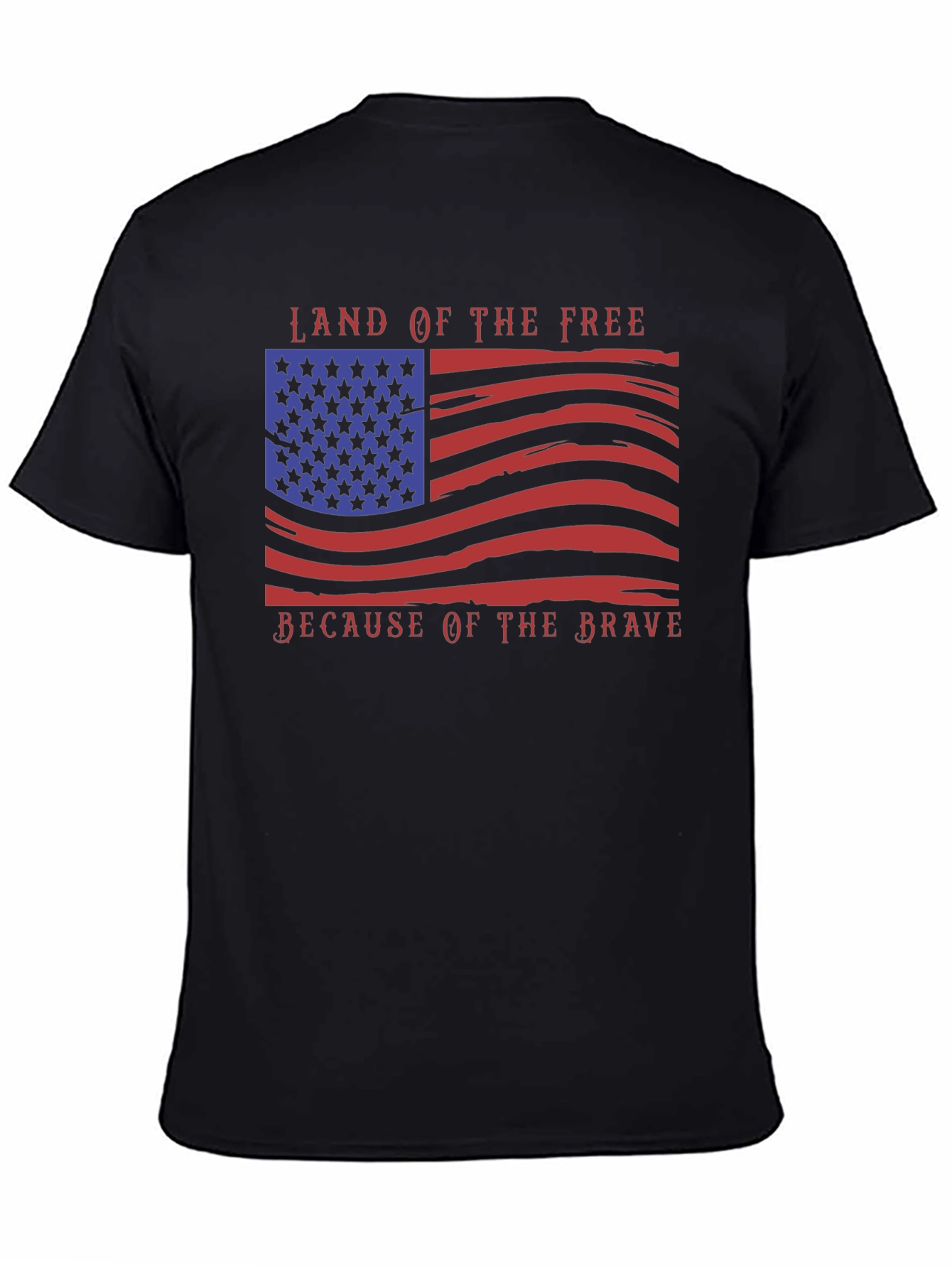 American Flag T-Shirt: Land of the Free Brave Design