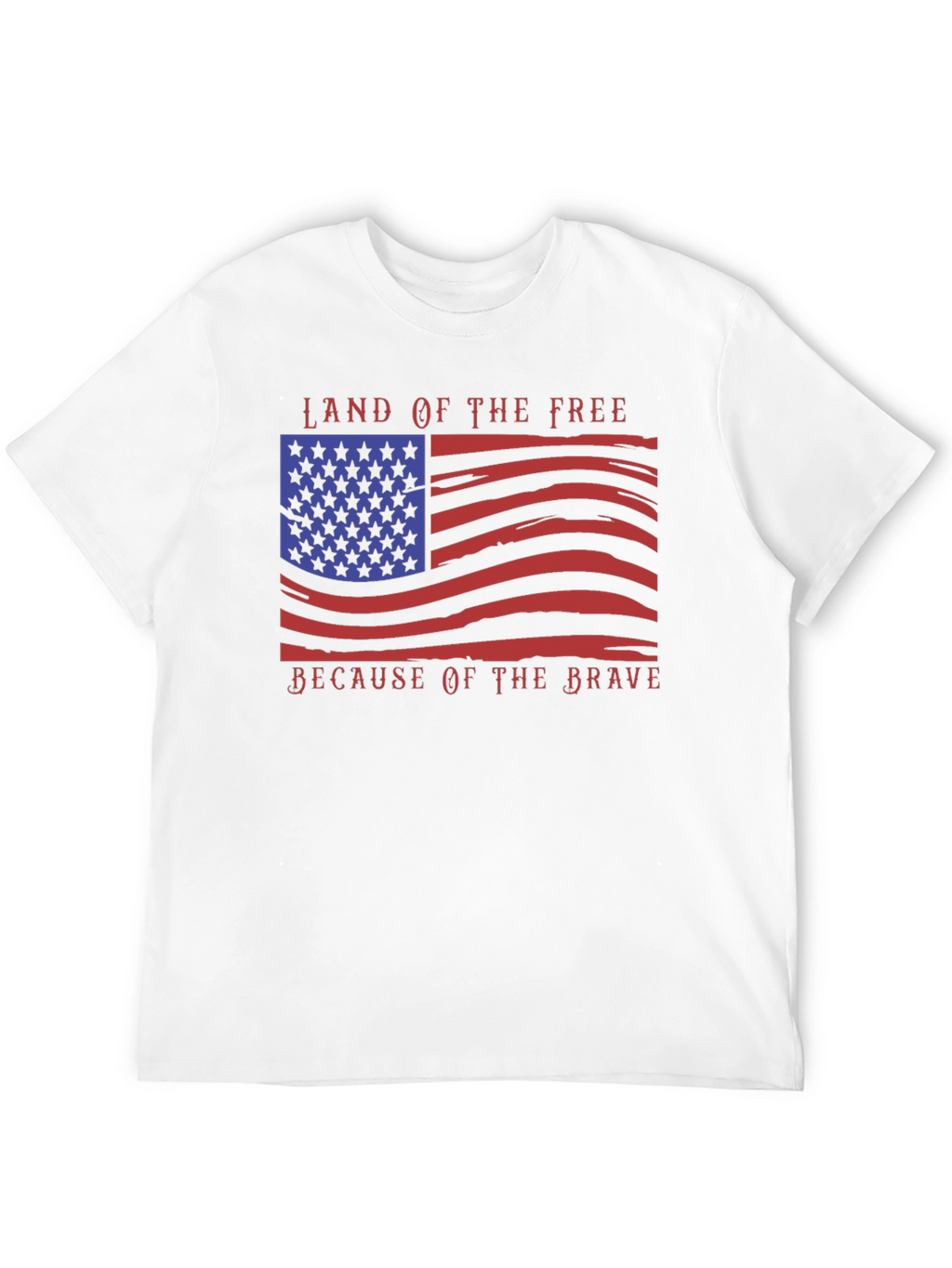 American Flag T-Shirt: Land of the Free Brave Design