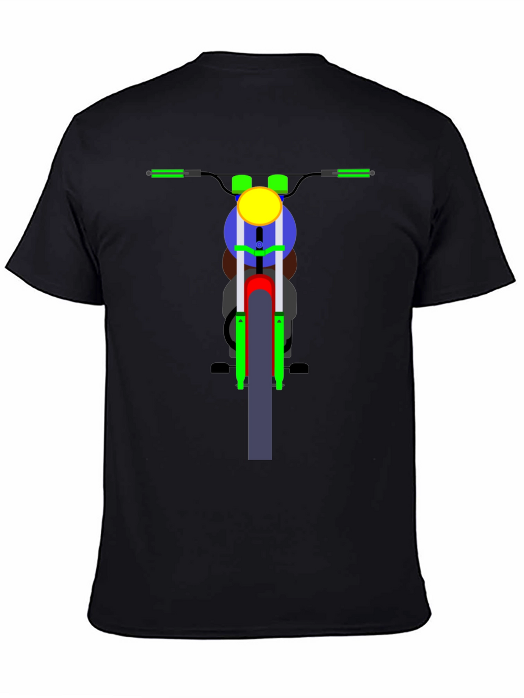 Motorcycle Graphic T-Shirt - Black