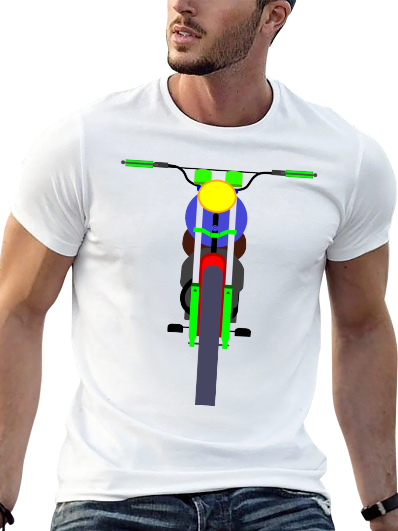 Motorcycle Graphic T-Shirt - Black