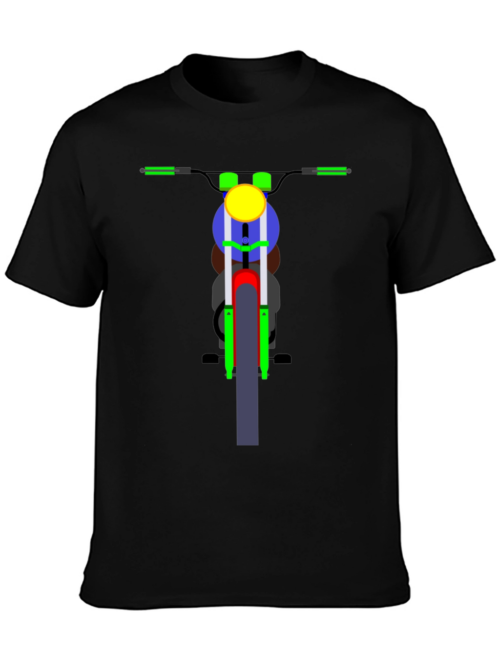 Motorcycle Graphic T-Shirt - Black