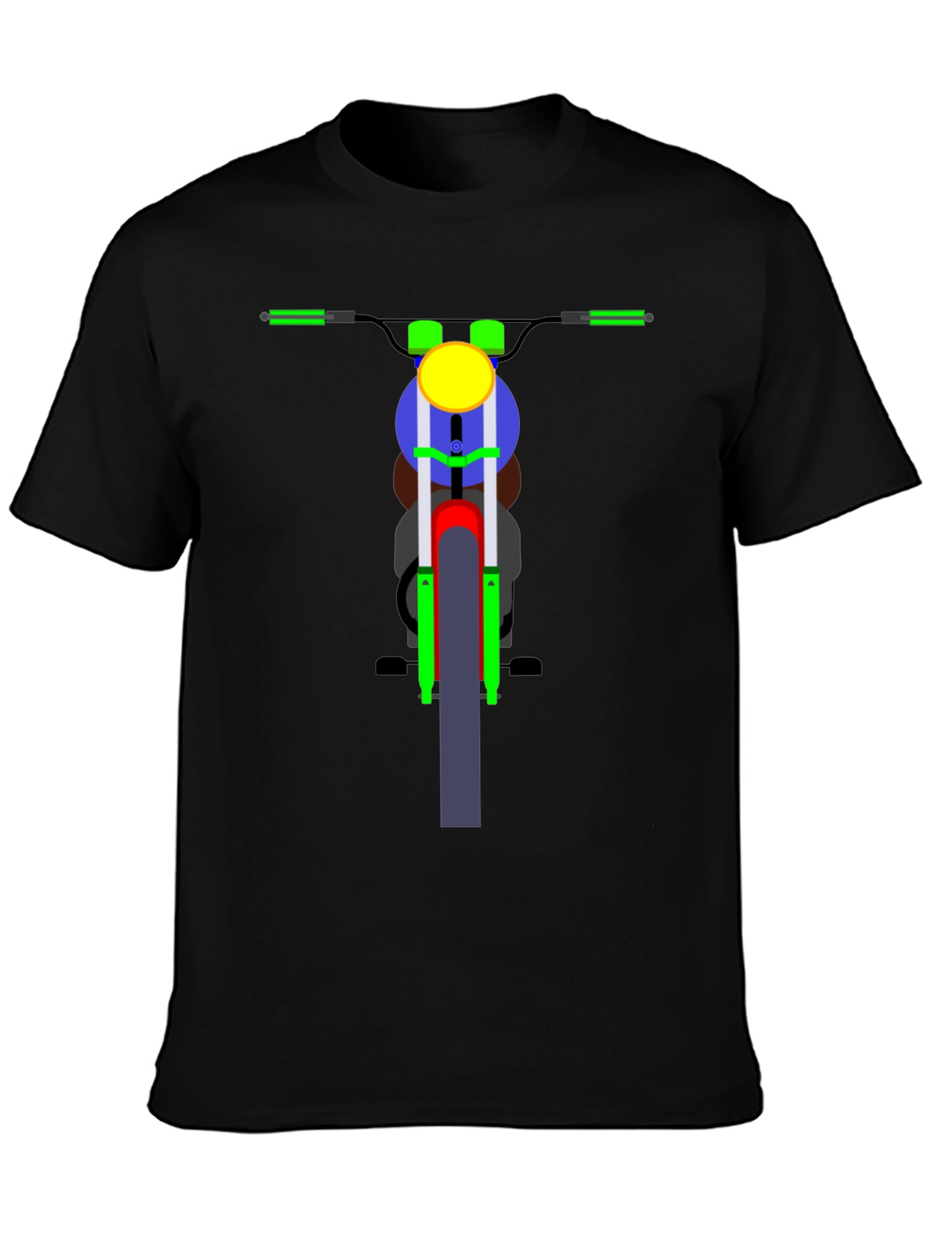 Motorcycle Graphic T-Shirt - Black