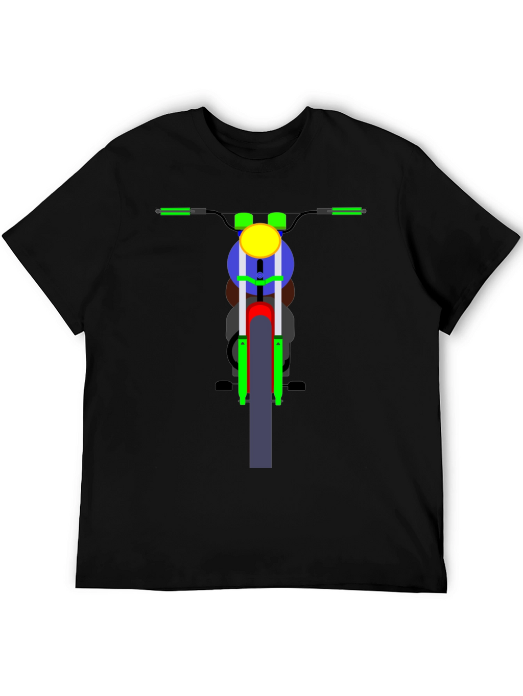 Motorcycle Graphic T-Shirt - Black