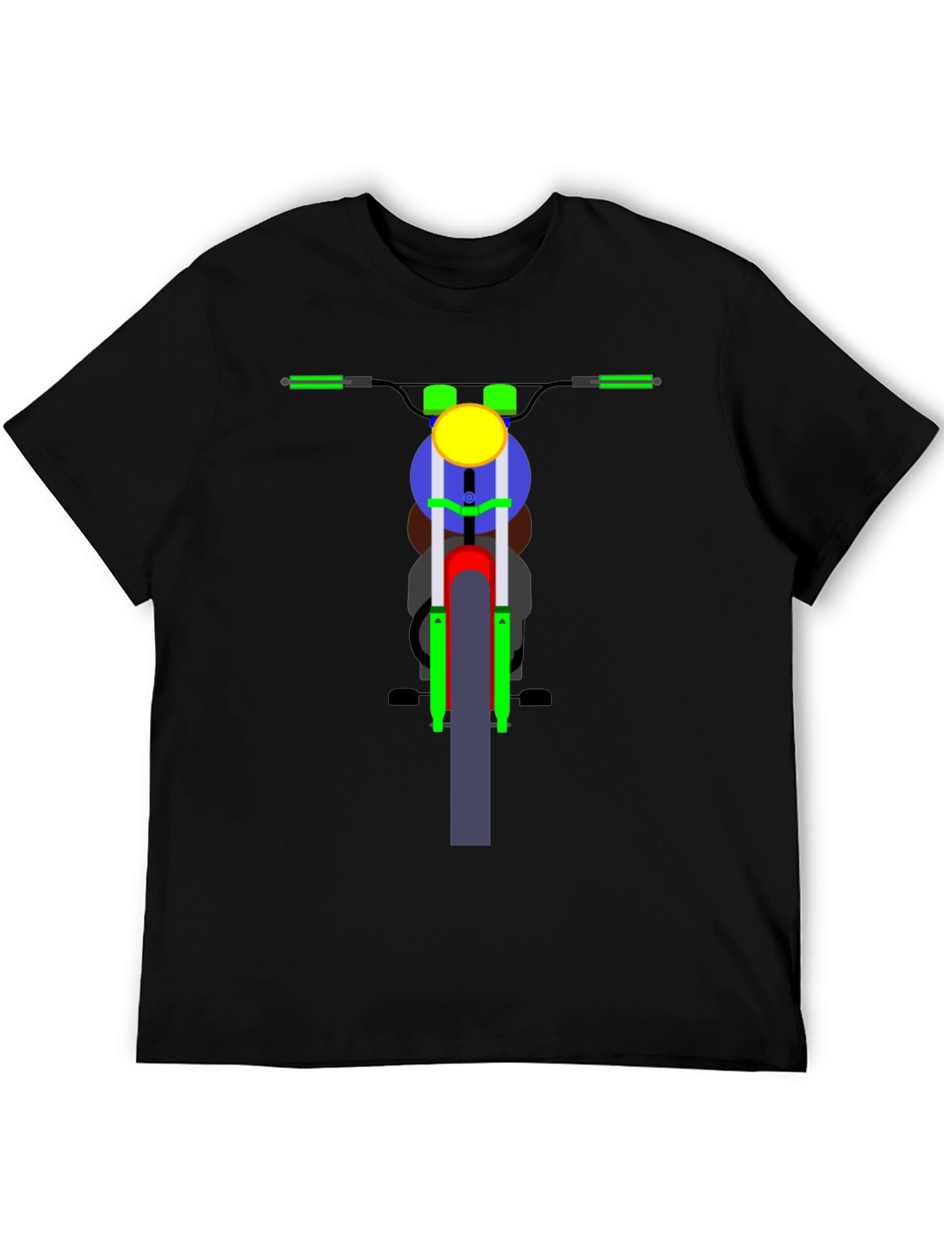 Motorcycle Graphic T-Shirt - Black