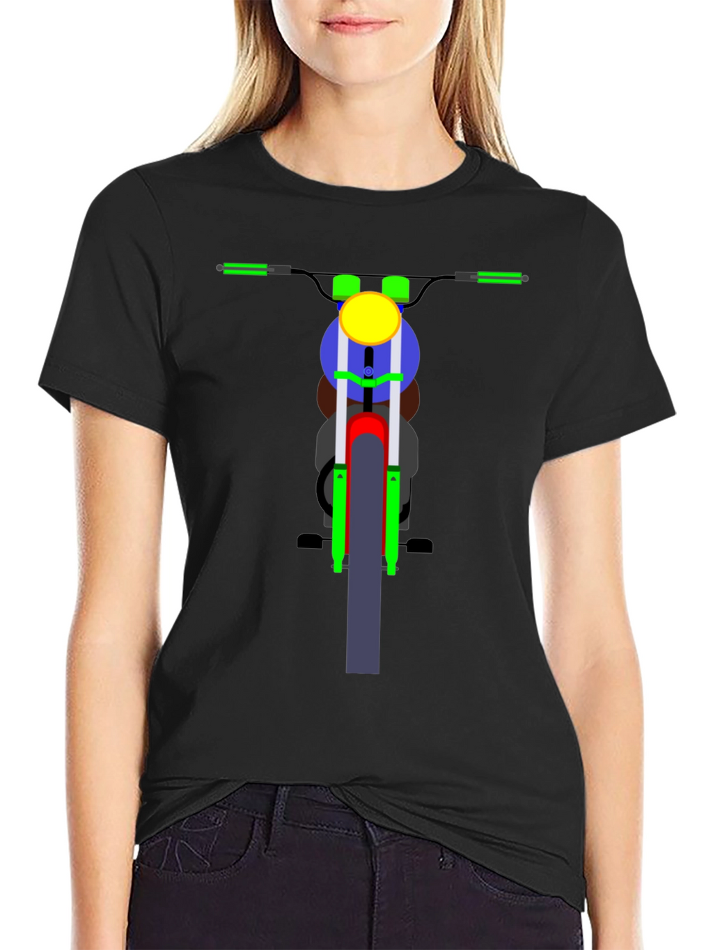 Motorcycle Graphic T-Shirt - Black