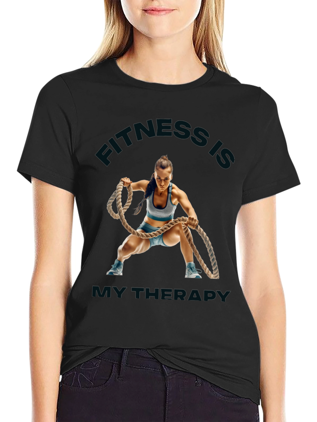 Fitness Therapy T-Shirt - Workout Motivation Tee