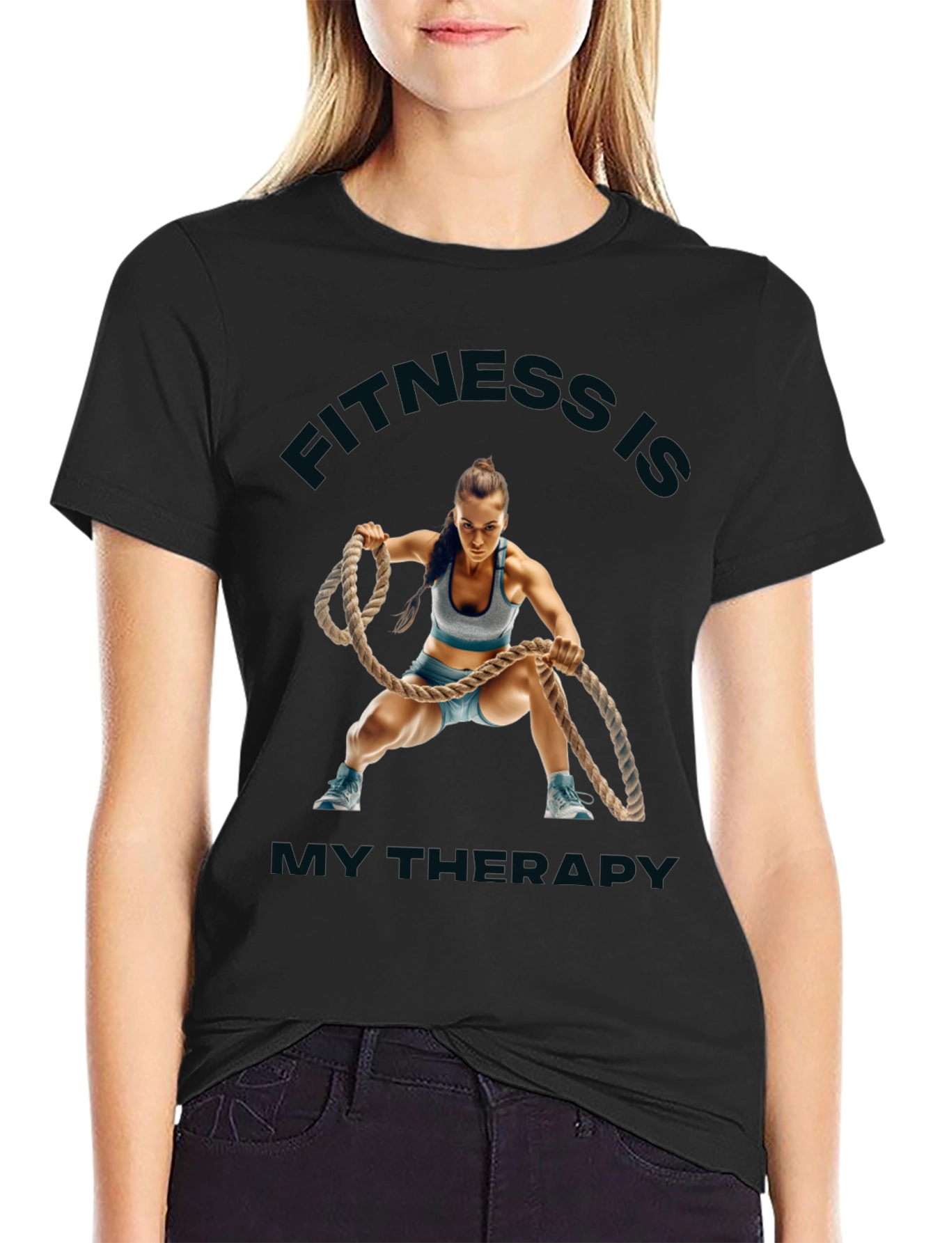 Fitness Therapy T-Shirt - Workout Motivation Tee