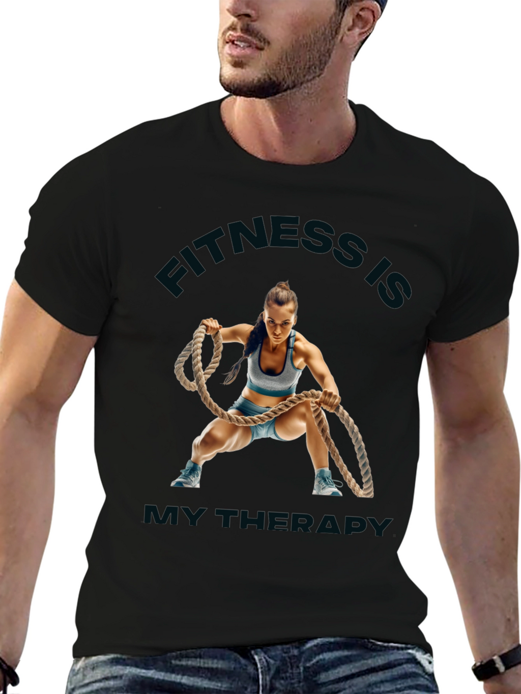 Fitness Therapy T-Shirt - Workout Motivation Tee